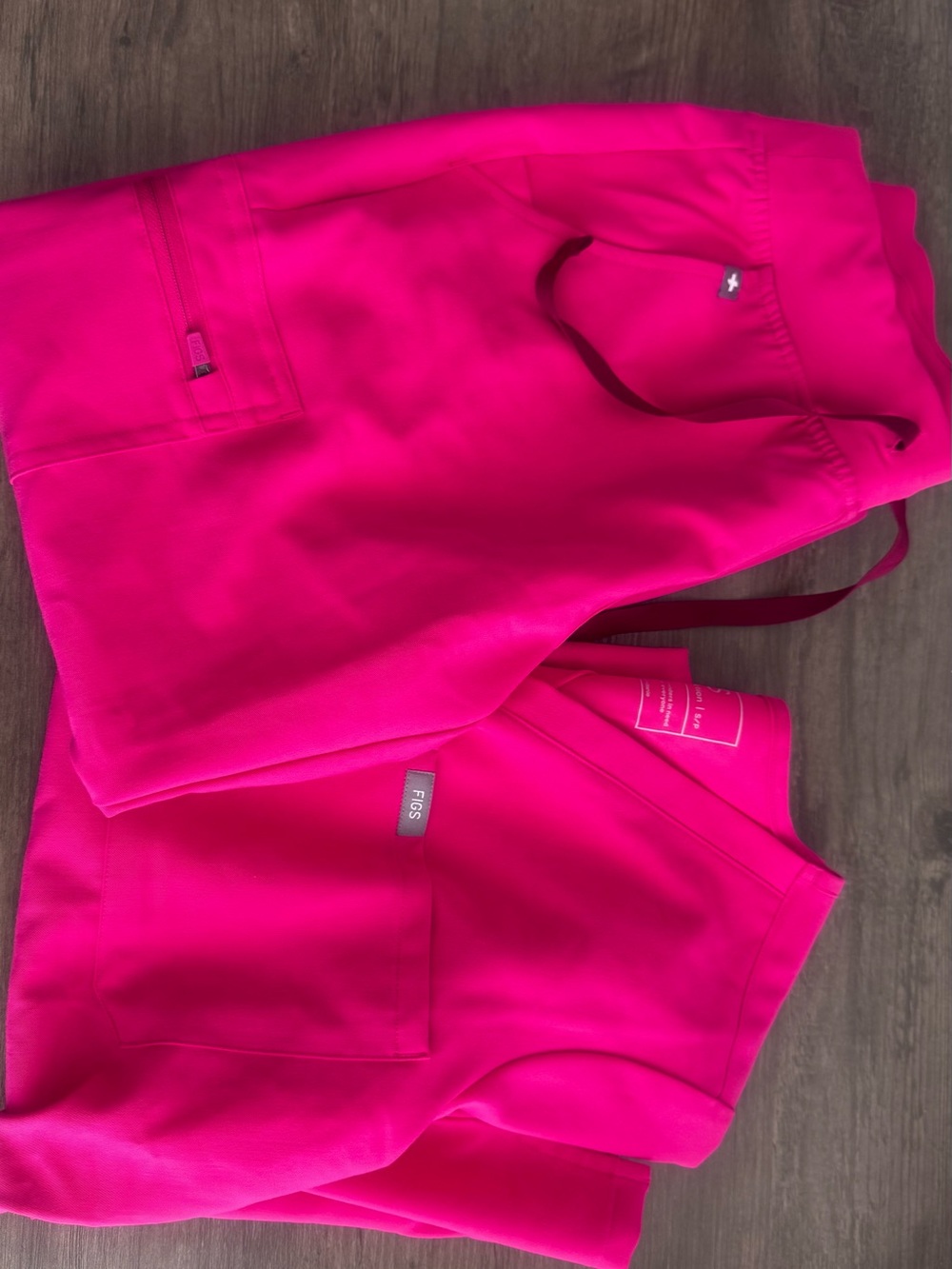 Figs Bright Hot Pink Scrub Top and Pants